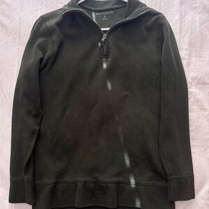 Quarter-Zip Women's Sweater in Olive Green - Classic Pullover